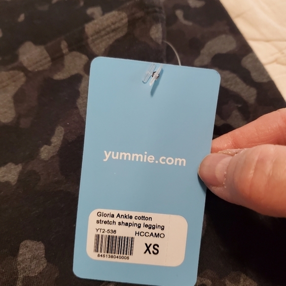 NWT Yummie Gloria Ankle Cotton Stretch Shaping Leggings Camoprint Size XS - Picture 5 of 7